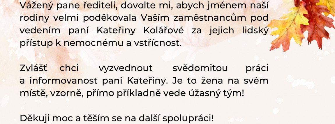 Poděkov&aacute;n&iacute;
