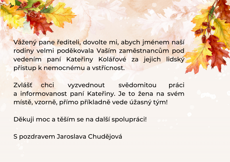 Poděkov&aacute;n&iacute;