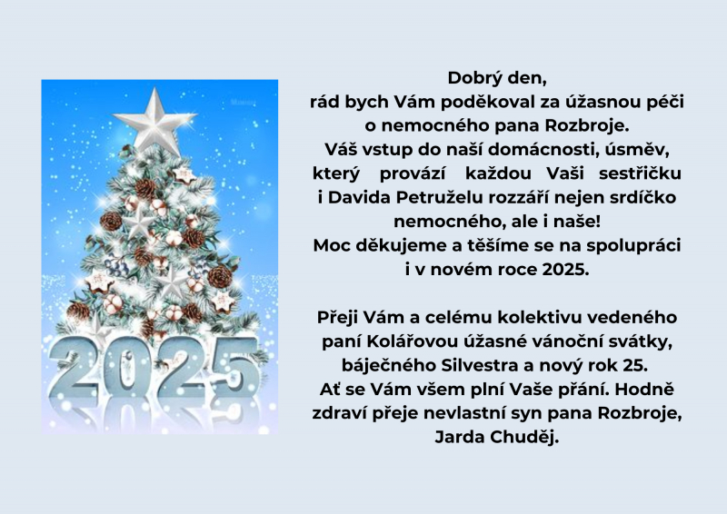Poděkov&aacute;n&iacute; pro Dom&aacute;c&iacute; zdravotn&iacute; a paliativn&iacute; p&eacute;či