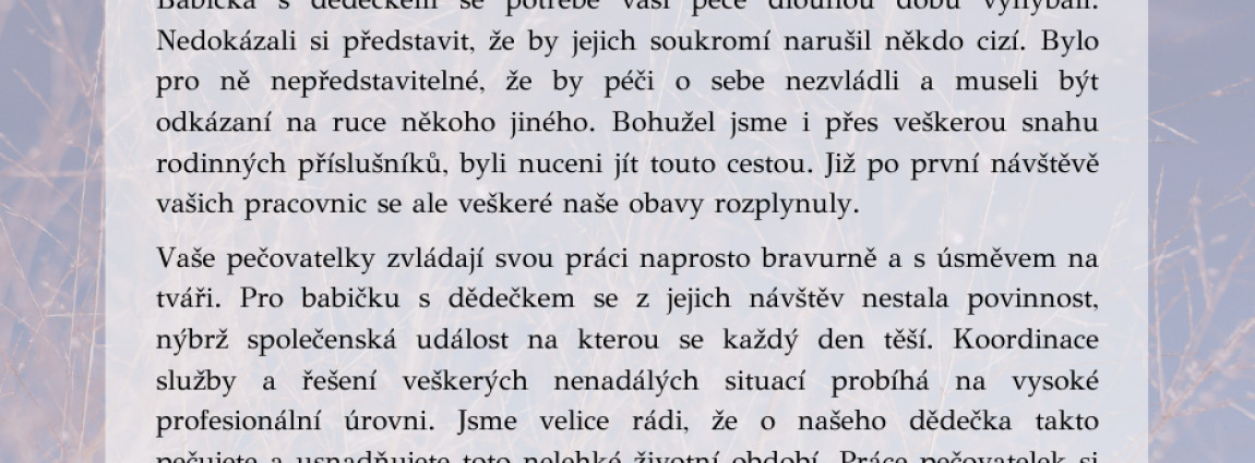 Poděkování