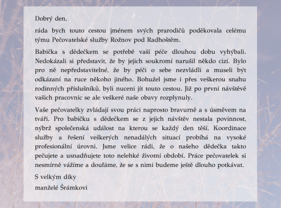 Poděkování
