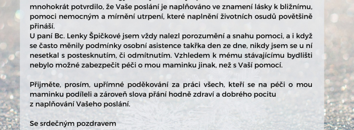 Poděkování...