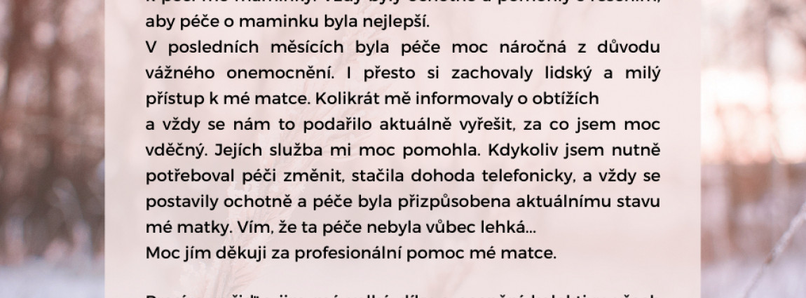 Další poděkování našim pracovníkům