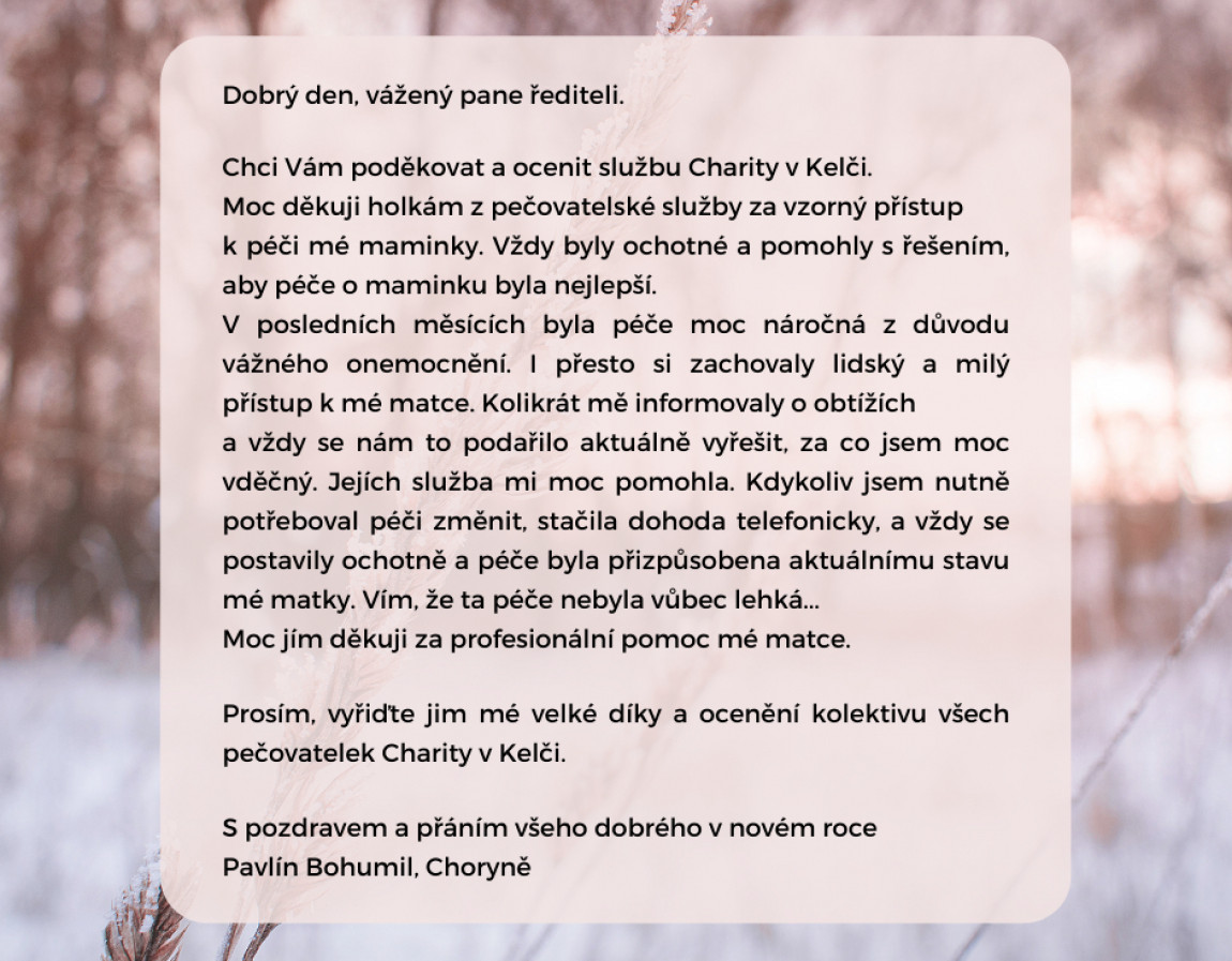 Další poděkování našim pracovníkům
