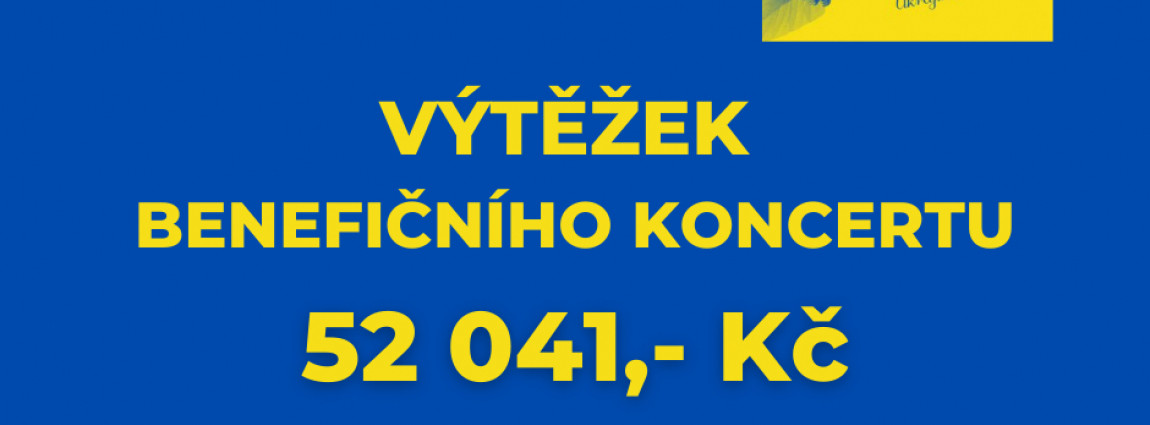 Benefičn&iacute; koncert vynesl 52 041,- Kč