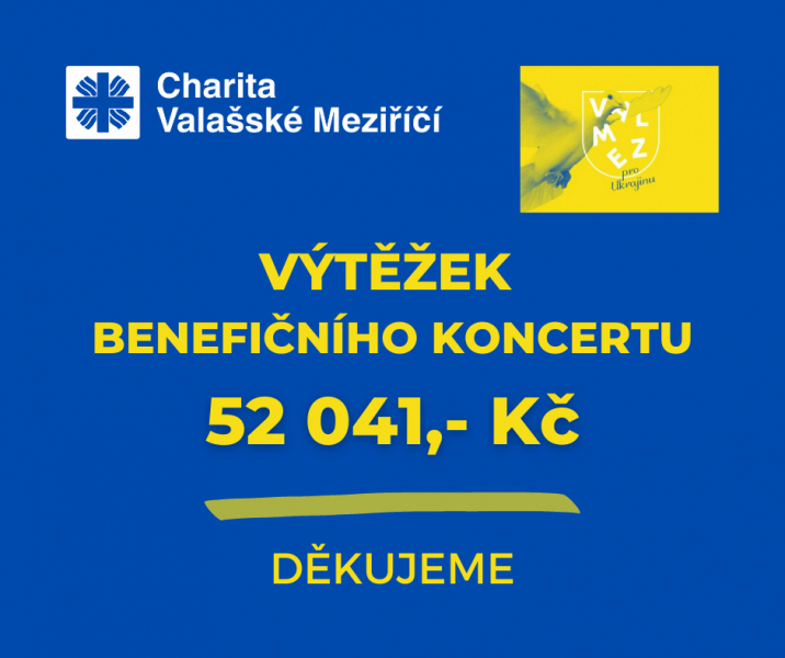 Benefičn&iacute; koncert vynesl 52 041,- Kč