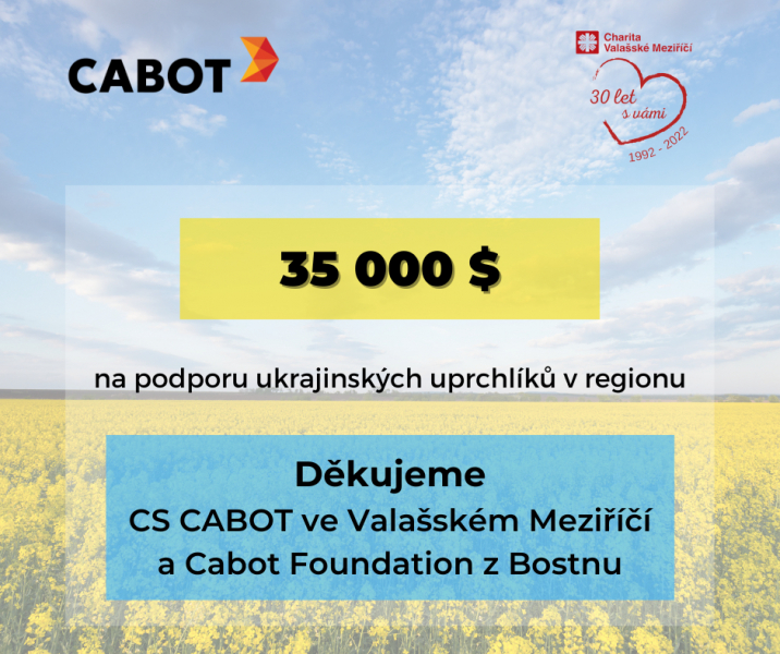 CS CABOT opět podpořil ukrajinsk&eacute; uprchl&iacute;ky