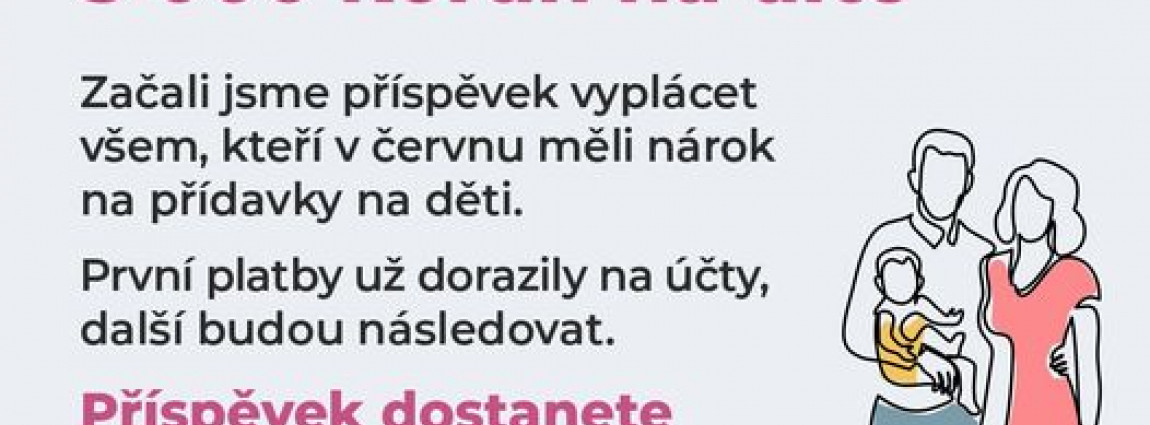 Jednorázový příspěvek 5000 Kč na dítě