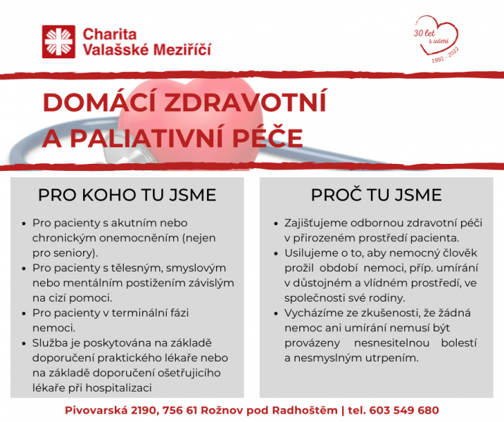 Dom&aacute;c&iacute; zdravotn&iacute; a paliativn&iacute; p&eacute;če
