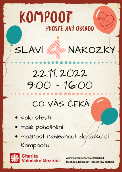 Kompoot slav&iacute; 4. narozeniny