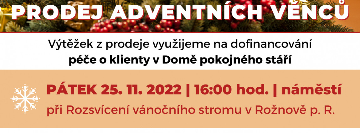 Zakoupení adventního věnce = darování péče seniorům