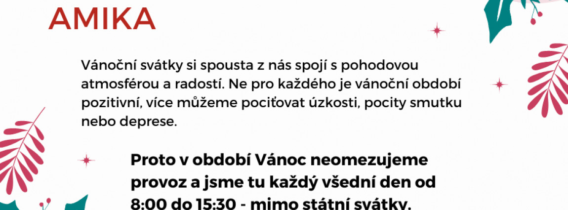 Amika je tu pro v&aacute;s i mezi sv&aacute;tky