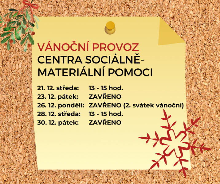 V&aacute;nočn&iacute; provoz Centra soci&aacute;lně-materi&aacute;ln&iacute; pomoci
