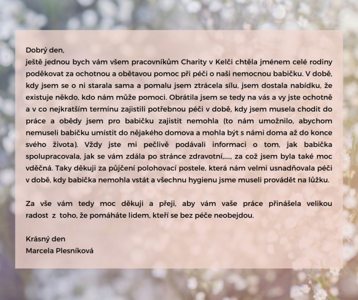 Poděkov&aacute;n&iacute;
