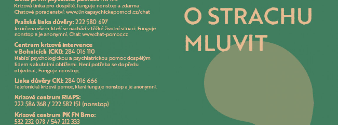 Nebojte se o strachu mluvit!