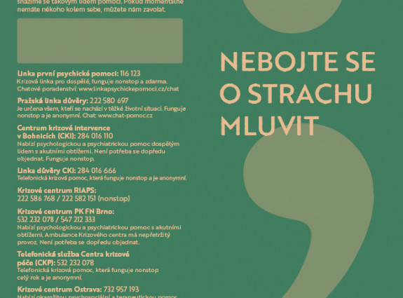 Nebojte se o strachu mluvit!