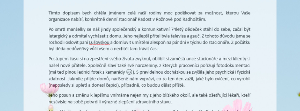 Poděkov&aacute;n&iacute;