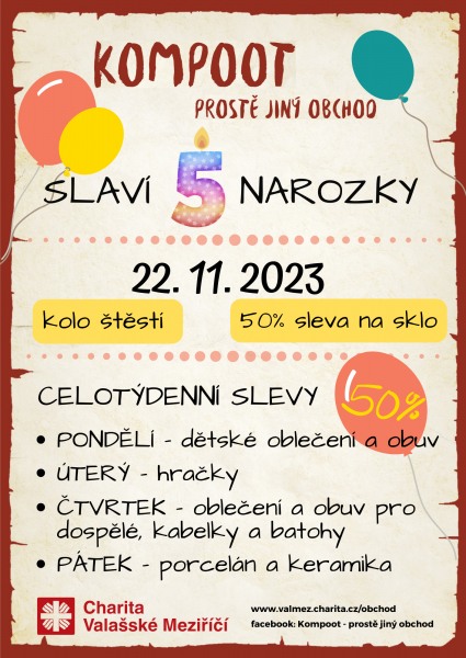 Kompoot slav&iacute; 5. narozeniny